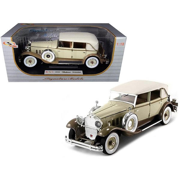 Signature Models 1930 Packard Brewster Tan & Coffee Brown 1 by 18 Diecast Model Car 18103tan-coffee